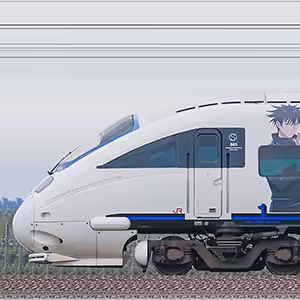 JR九州885系SM10編成 TVアニメ『呪術廻戦』ラッピング（逆側）