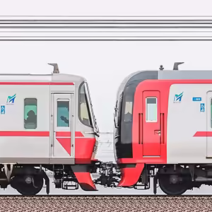 名鉄3150系3168編成+2200系2201編成(海側)