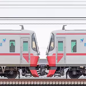 名鉄3300系3307編成+3150系3172編成(山側)