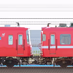 名鉄6500系6517編成+6000系6011編成「にしがま」号(海側)