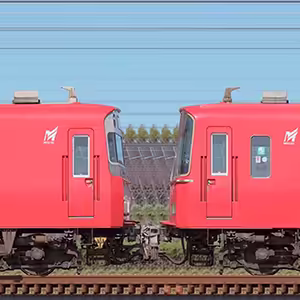 名鉄6500系6503編成＋6800系6810編成（山側）