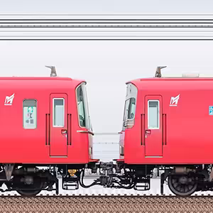 名鉄6800系6818編成+6800系6827編成+6000系6052編成(海側)