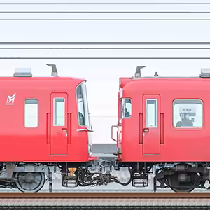 名鉄6800系6826編成+6000系6030編成(山側)