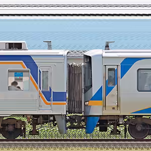 南海9000系9509編成＋12000系12001編成（海側）