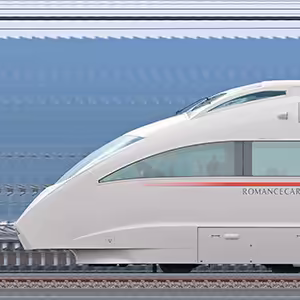 小田急50000形ロマンスカー「VSE」50001×10「ありがとうVSE！～Special Thanks ＆ Forever～」マーク（海側）