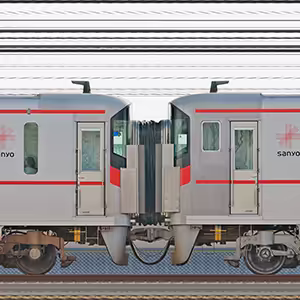 山陽6000系6002編成＋6003編成（山側）