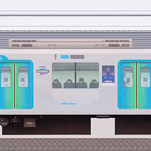 西武40000系40106編成「プリンスアイスワールドラッピングトレイン」（1位側）