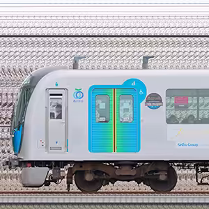 西武40000系40106編成「プリンスアイスワールドラッピングトレイン」（2位側）