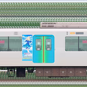 西武40000系40155編成「ラブライブ!サンシャイン!!×西武鉄道・伊豆箱根鉄道 Aqours9周年記念合同キャンペーン」ラッピングトレイン（2位側）