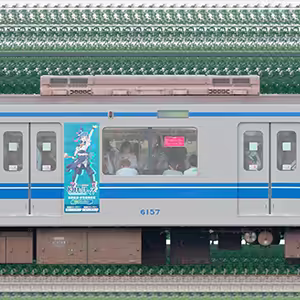 西武6000系6157編成「『幻日のヨハネ』スタンプラリー記念トレイン」(2位側)