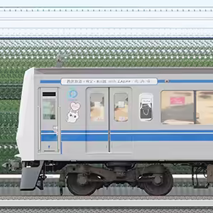 西武6000系6158編成「西武鉄道×秩父・本川越 with LAIMO&爽爽猫」ラッピング（2位側）
