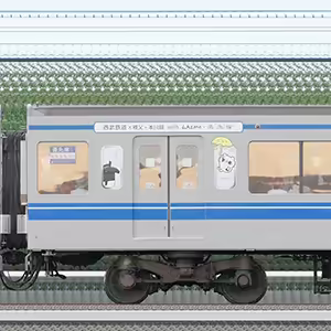 西武6000系サハ6458「西武鉄道×秩父・本川越 with LAIMO&爽爽猫」ラッピング