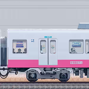 新京成8800形サハ8807-4（床下機器更新・内装リニューアル車）