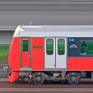 静岡鉄道A3000形A3002編成(Passion Red・山側)
