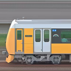 静岡鉄道A3000形A3004編成(Brilliant Orange Yellow・山側)