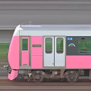静岡鉄道A3000形A3007編成(Pretty Pink・山側)