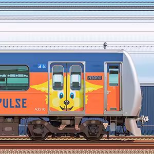 静岡鉄道A3000形クハA3510「トヨタユナイテッド静岡✕ベルテックス静岡✕清水エスパルス コラボトレイン」ラッピング