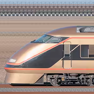 東武100系「スペーシア」103編成(日光詣カラー・海側)