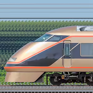 東武100系「スペーシア」103編成(日光詣カラー・荷物置場設置後・海側)