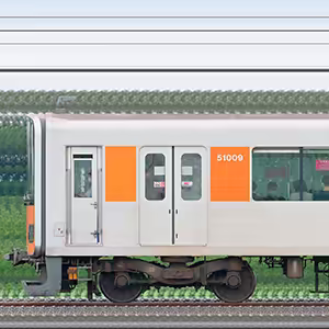 東武50000型51009編成（スカイツリーライン転属後・海側）