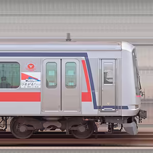 東急5080系クハ5186「相鉄線・東急線つながる」ロゴマークラッピング