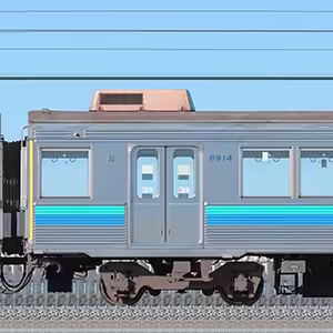 東急8500系サハ8914（伊豆急カラー）