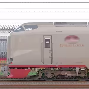 JR西日本285系「サンライズエクスプレス」I3+I1編成（海側）