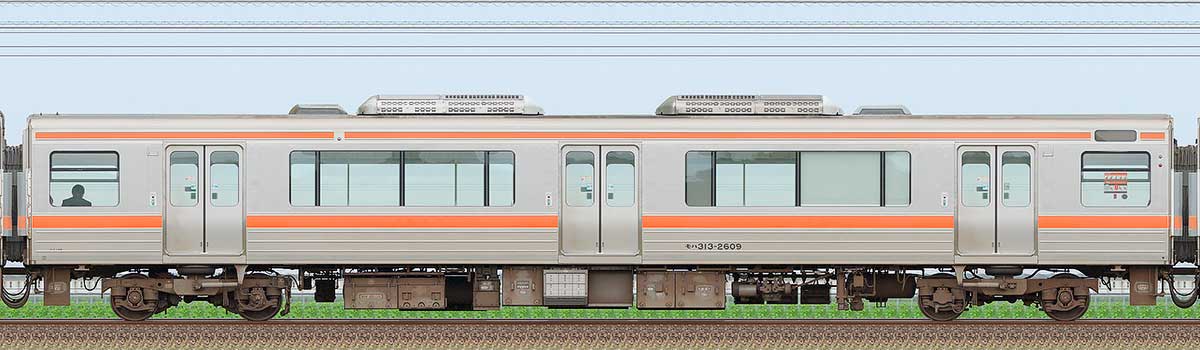 JR東海313系モハ313-2609山側の側面写真