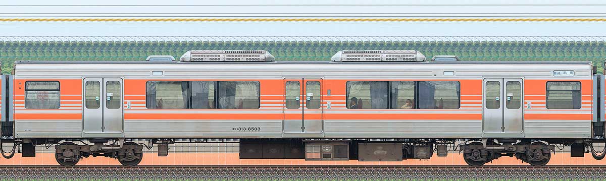 JR東海313系モハ313-8503海側の側面写真