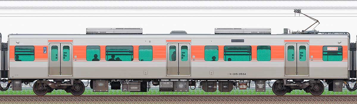 JR東海315系モハ315-3534山側の側面写真