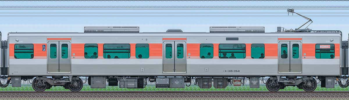 JR東海315系モハ315-3541山側の側面写真