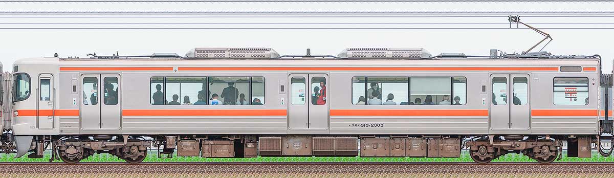 JR東海313系クモハ313-2303山側の側面写真