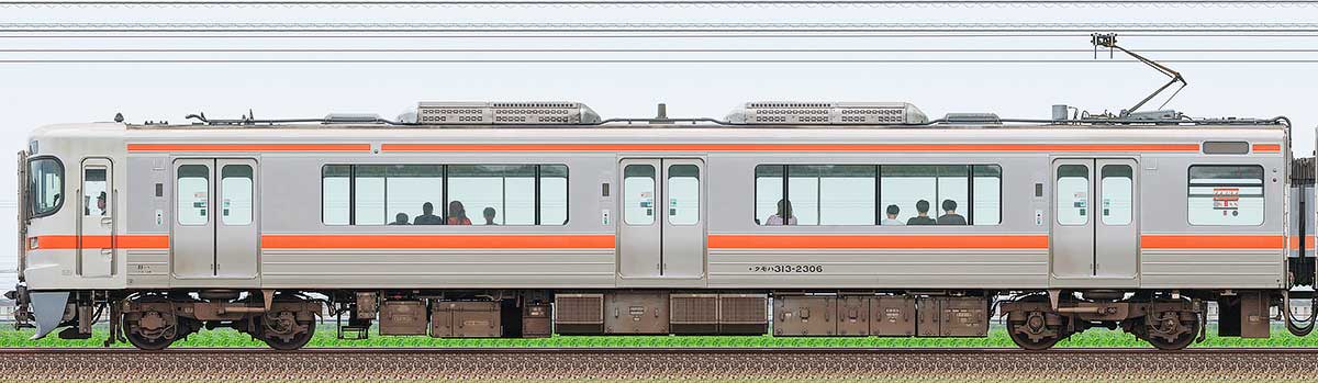 JR東海313系クモハ313-2306山側の側面写真