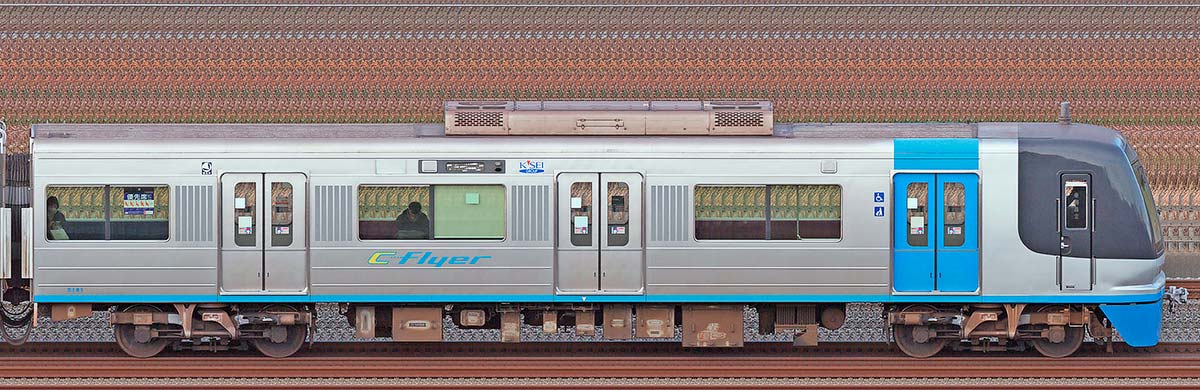 千葉ニュータウン鉄道9100形9101(2024年)海側の側面写真
