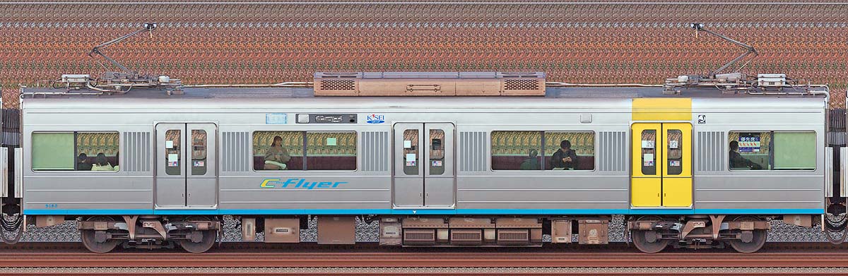 千葉ニュータウン鉄道9100形9102(2024年)海側の側面写真