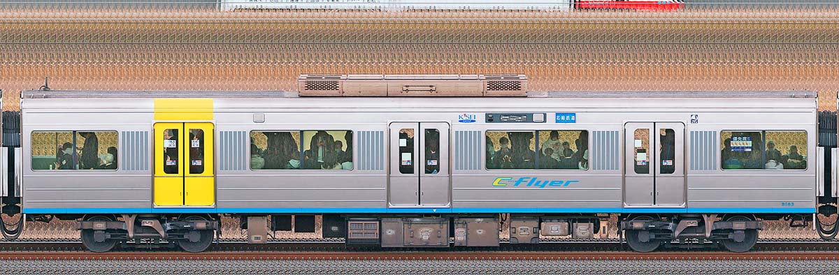 千葉ニュータウン鉄道9100形9103（2024年）山側の側面写真