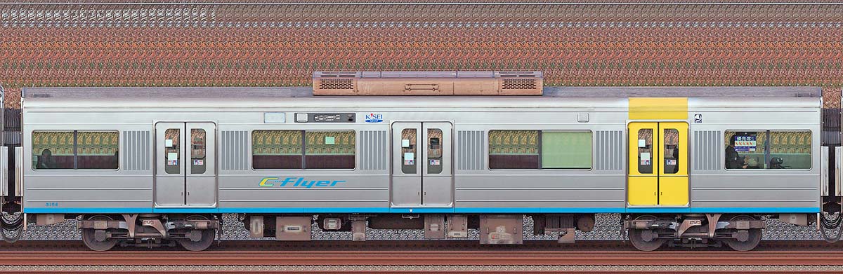 千葉ニュータウン鉄道9100形9104（2024年）海側の側面写真