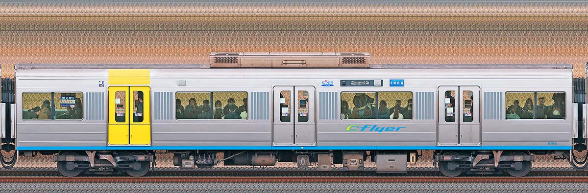 千葉ニュータウン鉄道9100形9104（2024年）山側の側面写真