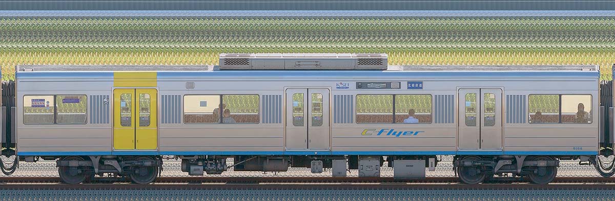 千葉ニュータウン鉄道9100形9104（2019年）山側の側面写真