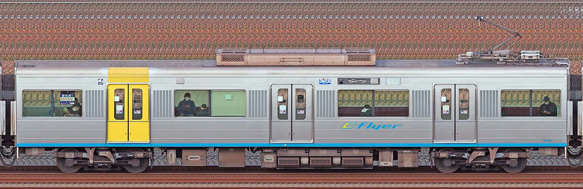 千葉ニュータウン鉄道9100形9105(2024年)海側の側面写真