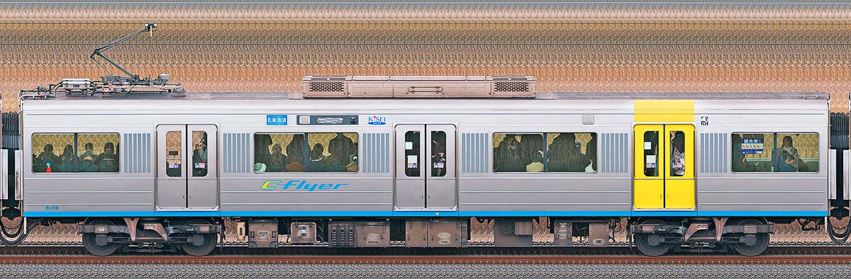 千葉ニュータウン鉄道9100形9105(2024年)山側の側面写真