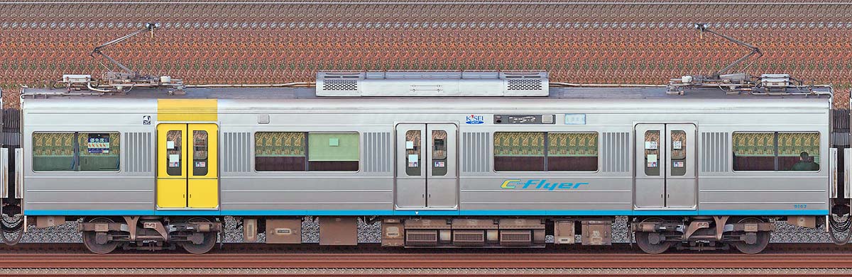 千葉ニュータウン鉄道9100形9107（2024年）海側の側面写真