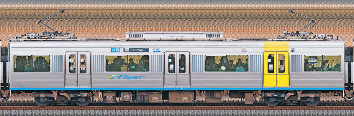千葉ニュータウン鉄道9100形9107（2024年）山側の側面写真
