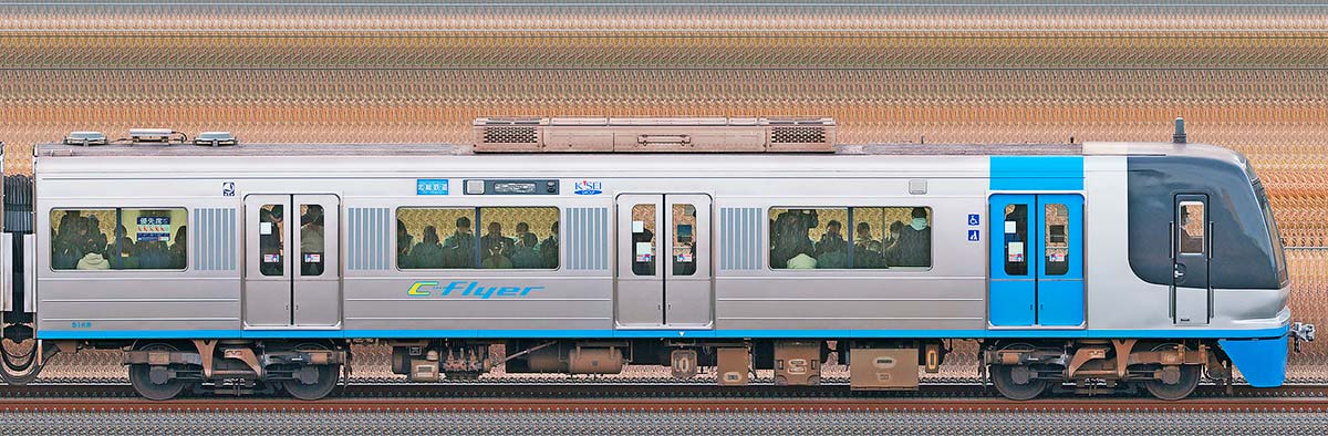 千葉ニュータウン鉄道9100形9108(2024年)山側の側面写真