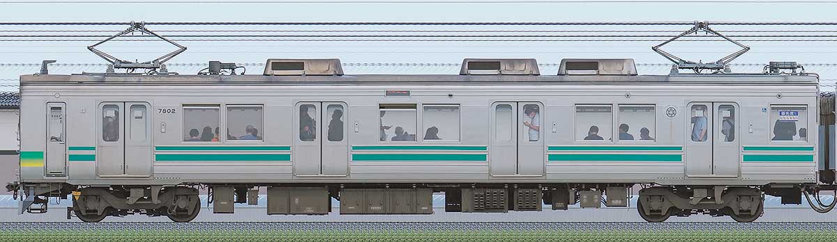 秩父鉄道7800系デハ7802北側の側面写真