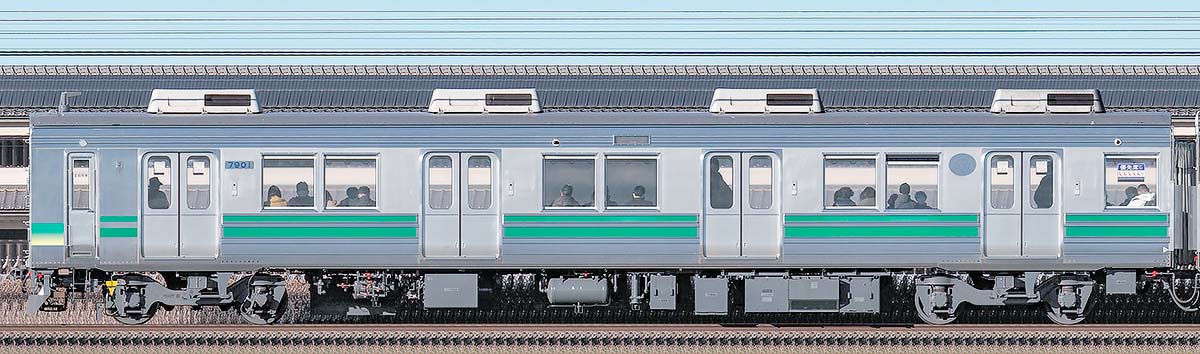 秩父鉄道7800系クハ7901南側の側面写真