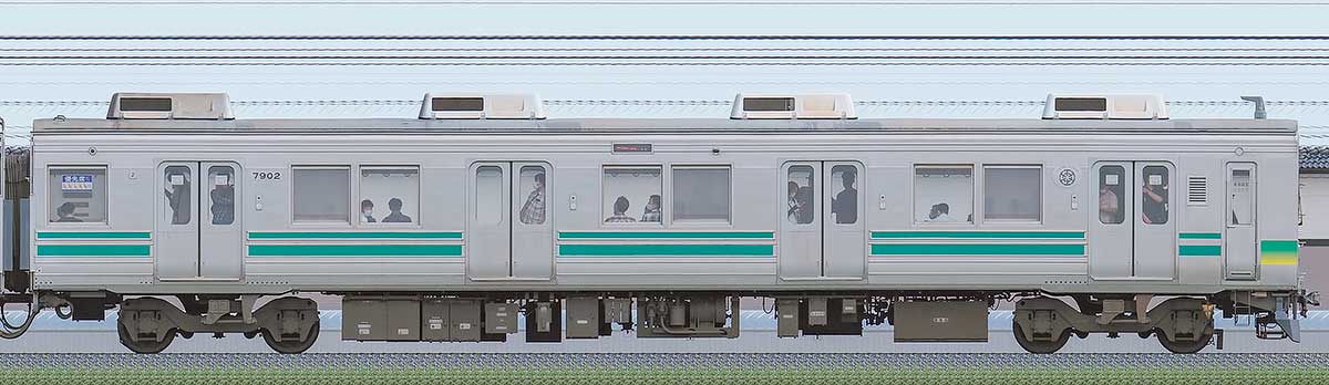 秩父鉄道7800系クハ7902北側の側面写真