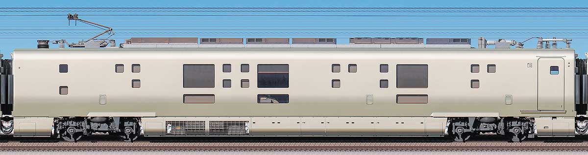JR東日本E001形「TRAIN SUITE 四季島」E001-2山側の側面写真