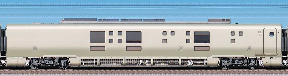 JR東日本E001形「TRAIN SUITE 四季島」E001-4山側の側面写真