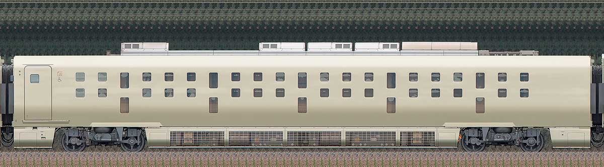 JR東日本E001形「TRAIN SUITE 四季島」E001-4海側の側面写真